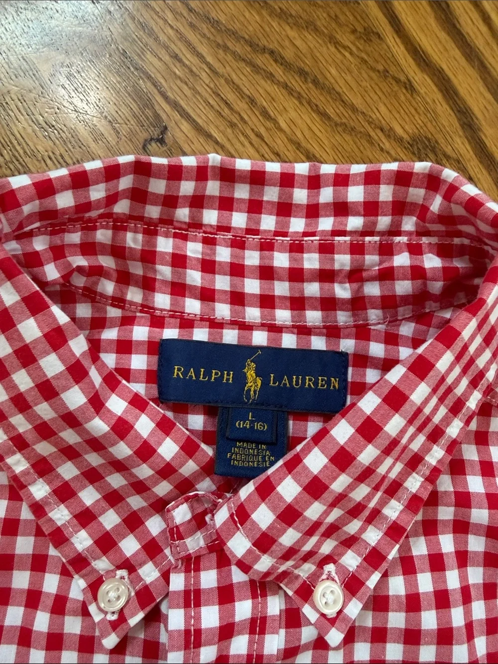 Boy’s Ralph Lauren Button Up/Button Down Shirt. Size Large 14-16. Like New.